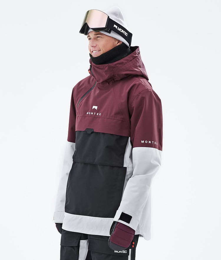 Dune 21 Kurtka Snowboardowa Mężczyźni Burgundy/Black/Light Grey, Zdjęcie 1 z 10