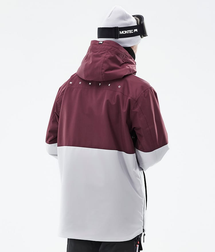 Dune 21 Kurtka Snowboardowa Mężczyźni Burgundy/Black/Light Grey, Zdjęcie 8 z 10