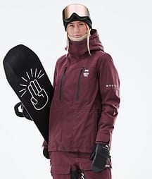 Montec Fawk W 21 Bunda na Snowboard Dámské Burgundy