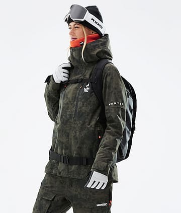 Fawk W 21 Chaqueta Snowboard Mujer Olive Green Tiedye