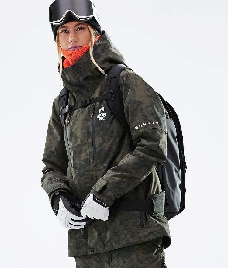 Fawk W 21 Kurtka Narciarska Kobiety Olive Green Tiedye, Zdjęcie 2 z 12