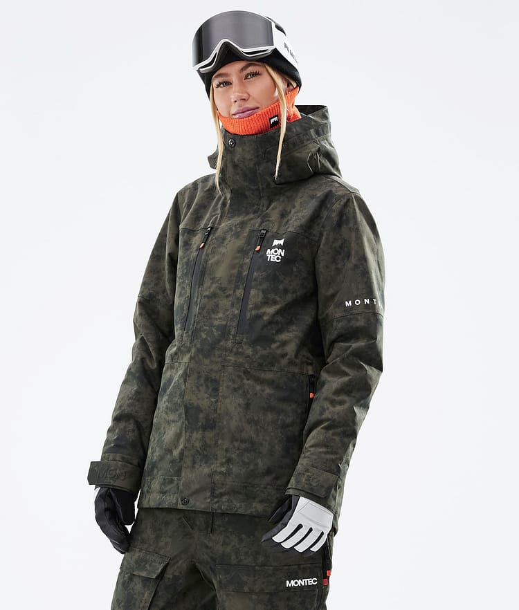 Fawk W 2021 Chaqueta Snowboard Mujer Olive Green Tiedye, Imagen 2 de 12