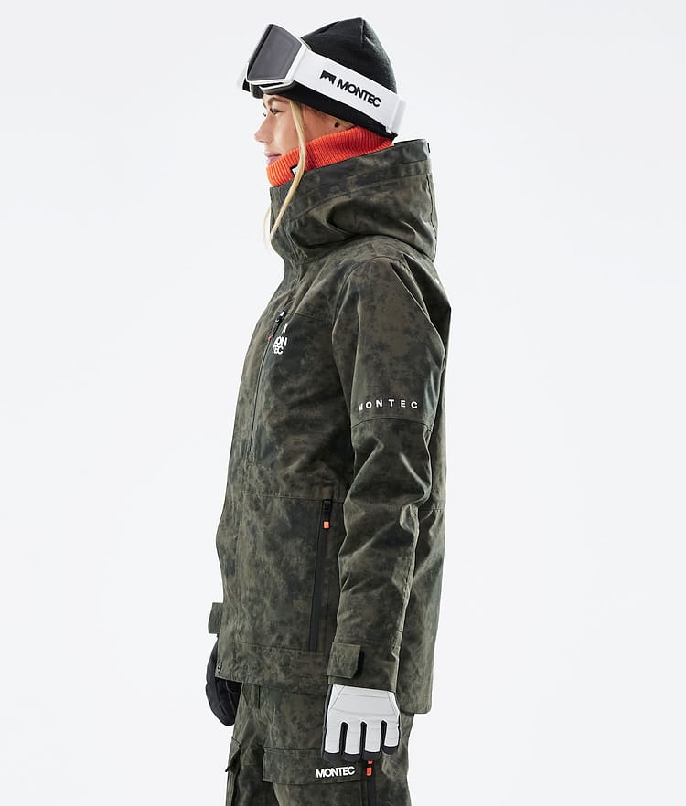 Fawk W 21 Kurtka Narciarska Kobiety Olive Green Tiedye, Zdjęcie 8 z 12