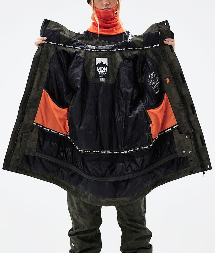 Fawk W 21 Kurtka Narciarska Kobiety Olive Green Tiedye, Zdjęcie 12 z 12