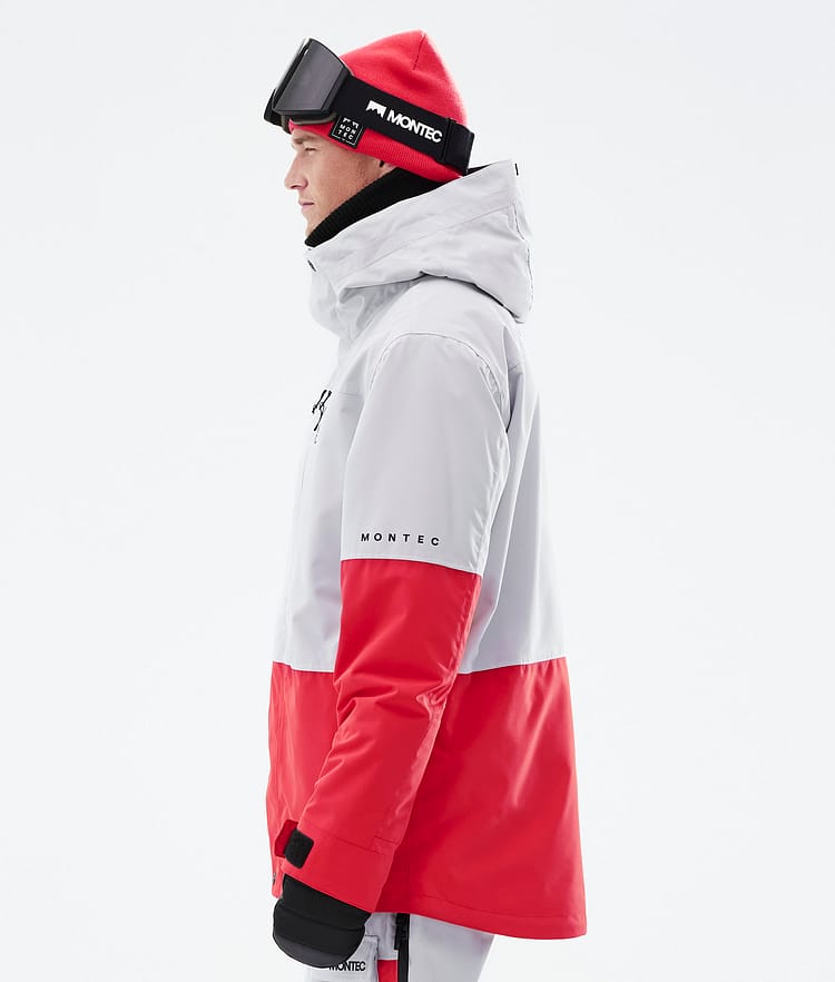 Fawk 21 Kurtka Narciarska Mężczyźni Light Grey/Red, Zdjęcie 7 z 11