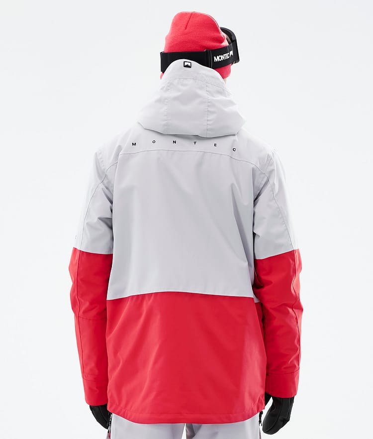 Fawk 21 Kurtka Narciarska Mężczyźni Light Grey/Red, Zdjęcie 8 z 11