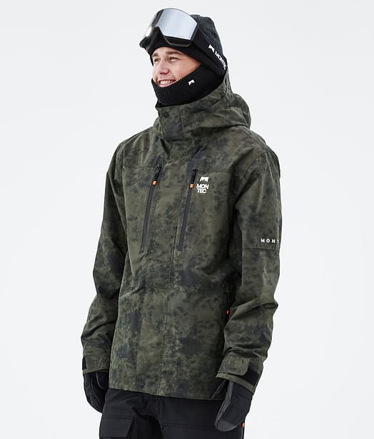 Fawk 2021 Kurtka Narciarska Mężczyźni Olive Green Tiedye