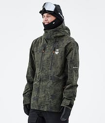 Montec Fawk 21 Bunda na Snowboard Pánské Olive Green Tiedye