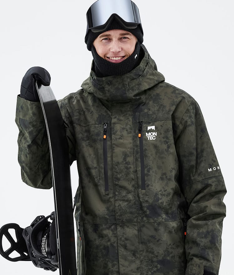 Fawk 2021 Bunda na Snowboard Pánské Olive Green Tiedye Renewed, Obrázek 2 z 10