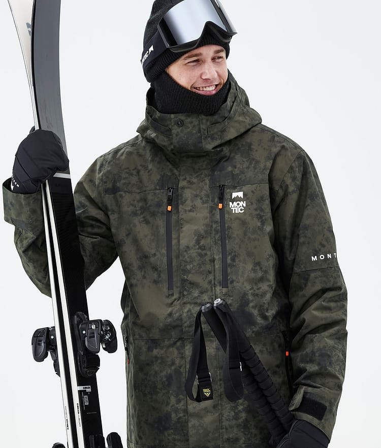 Fawk 21 Kurtka Narciarska Mężczyźni Olive Green Tiedye, Zdjęcie 2 z 10