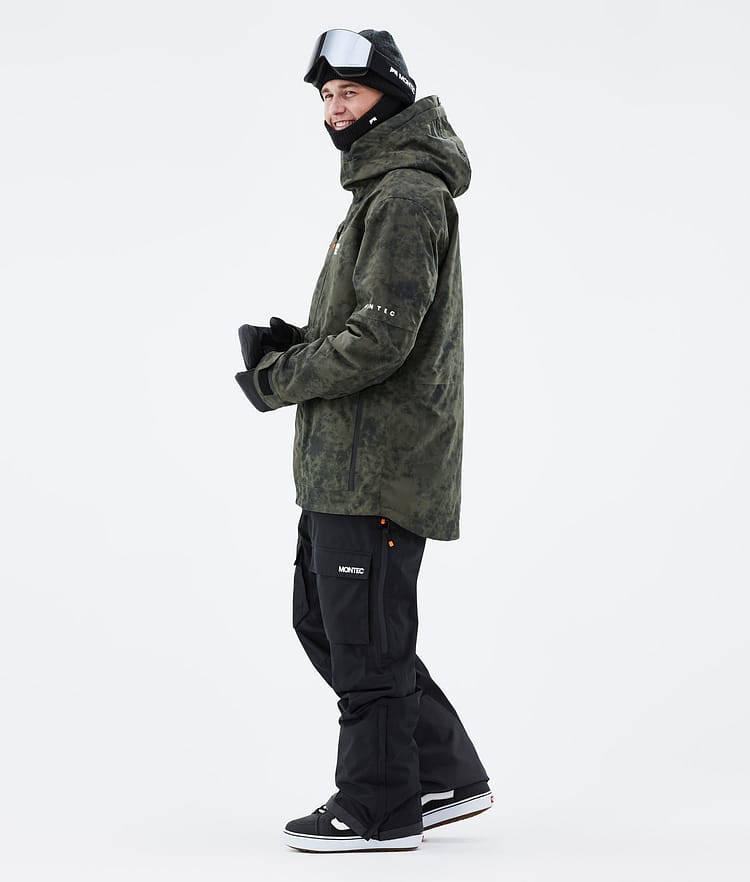 Fawk 2021 Bunda na Snowboard Pánské Olive Green Tiedye Renewed, Obrázek 4 z 10