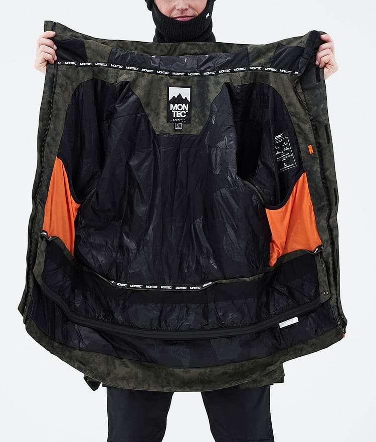 Fawk 2021 Bunda na Snowboard Pánské Olive Green Tiedye Renewed, Obrázek 10 z 10