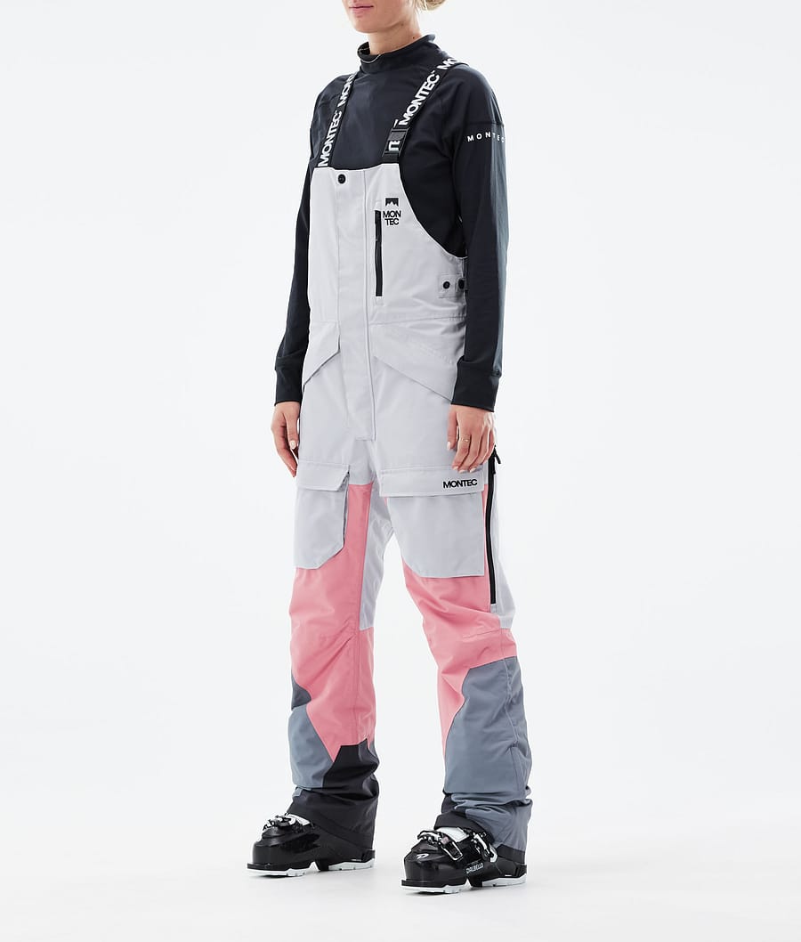 Fawk W Pantalon de Ski Femme Light Grey/Pink/Light Pearl