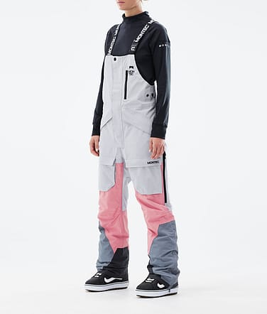 Fawk W 2021 Kalhoty na Snowboard Dámské Light Grey/Pink/Light Pearl Renewed