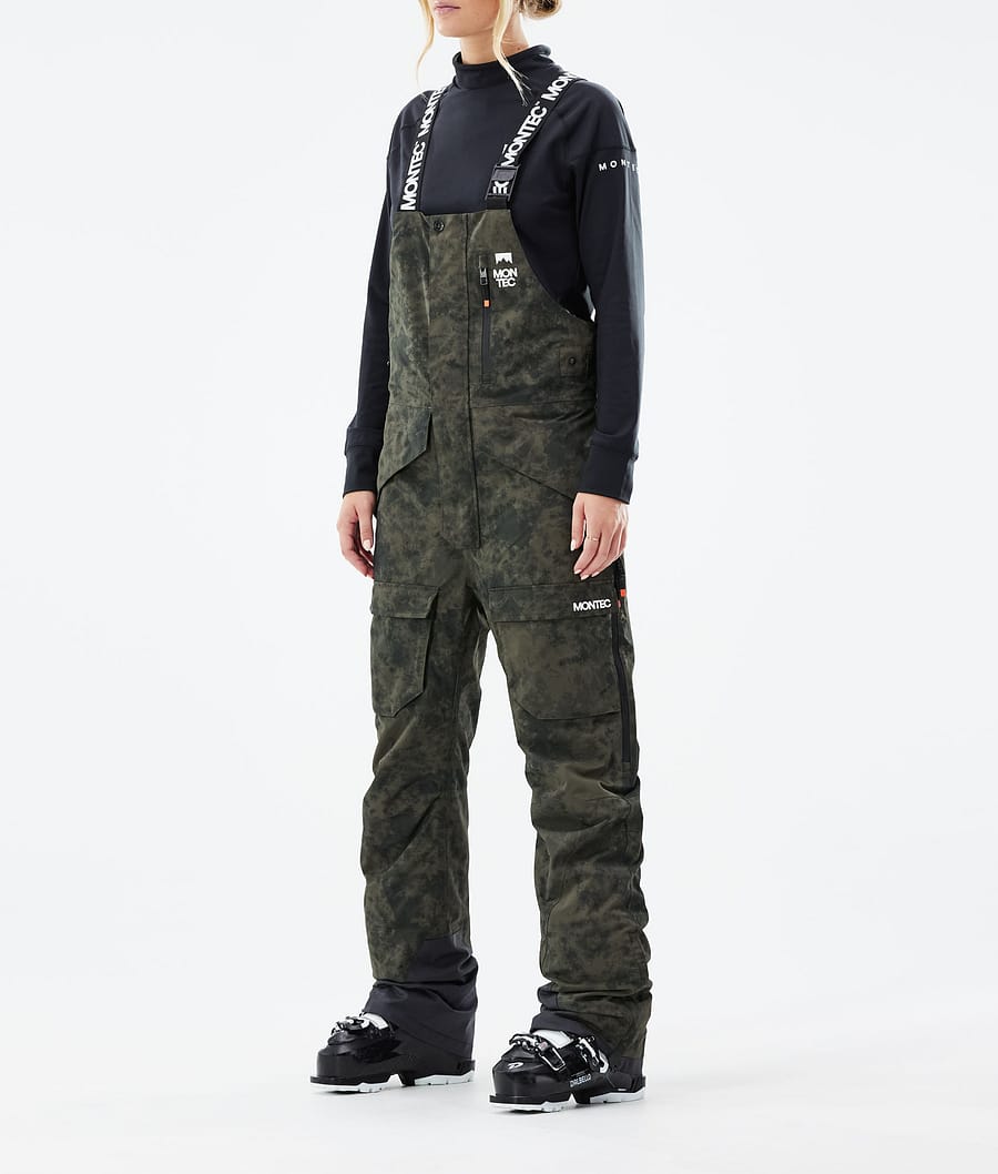 Fawk W 2021 Ski Pants Women Olive Green Tiedye