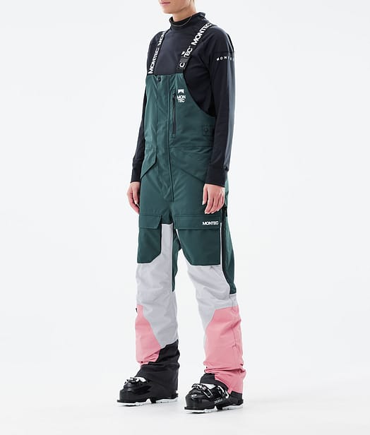 Montec Fawk W 21 Lyžařské Kalhoty Dámské Dark Atlantic/Light Grey/Pink