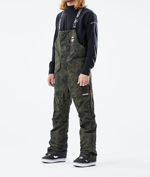 Fawk 2021 Snowboard Pants Men Olive Green Tiedye