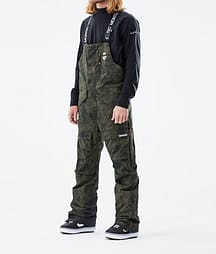 Montec Fawk 21 Kalhoty na Snowboard Pánské Olive Green Tiedye