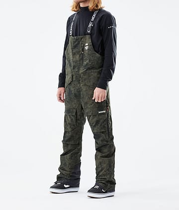 Fawk 21 Kalhoty na Snowboard Pánské Olive Green Tiedye