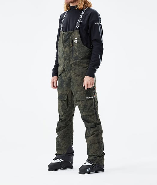 Fawk 2021 Lyžařské Kalhoty Pánské Olive Green Tiedye