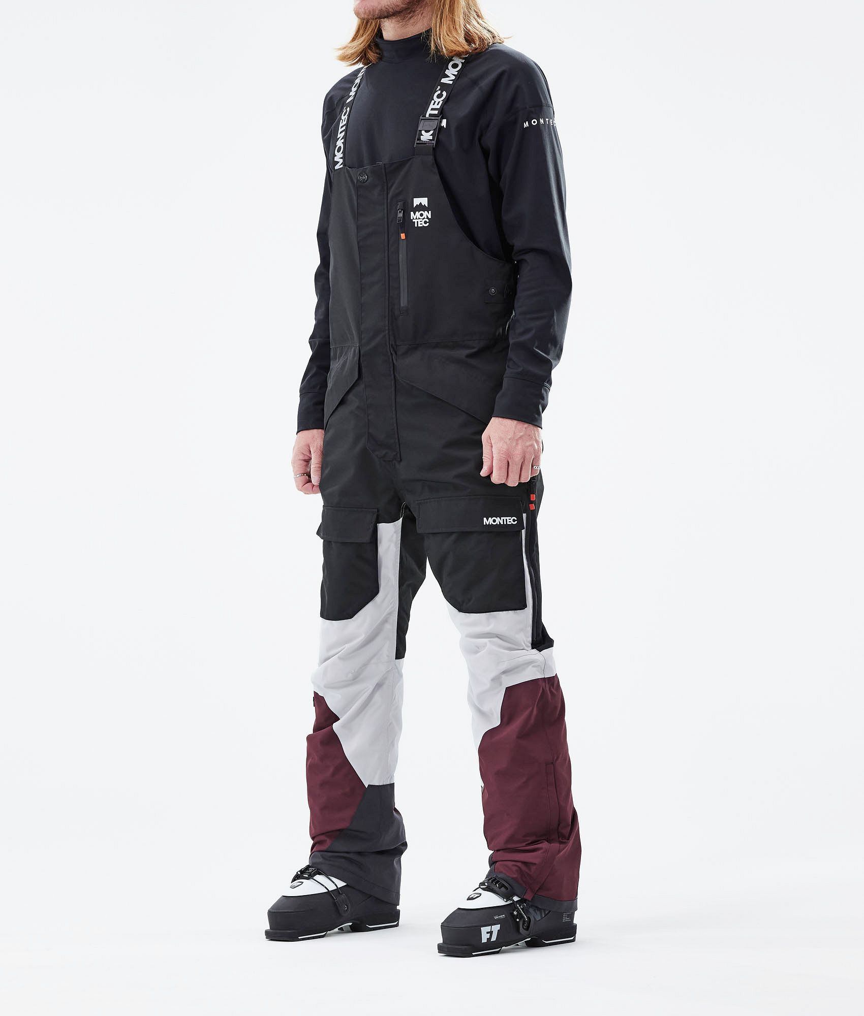Montec Fawk 2021 Skidbyxa Herr Black/Light Grey/Burgundy - Svart |  Montecwear.com