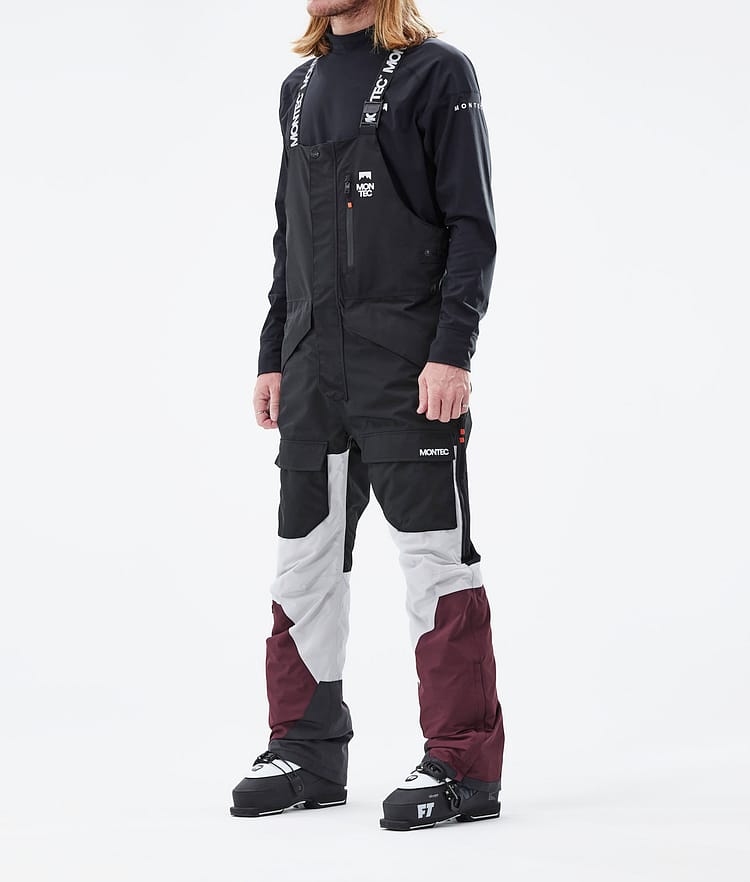 Fawk 2021 Skibroek Heren Black/Light Grey/Burgundy, Afbeelding 1 van 6