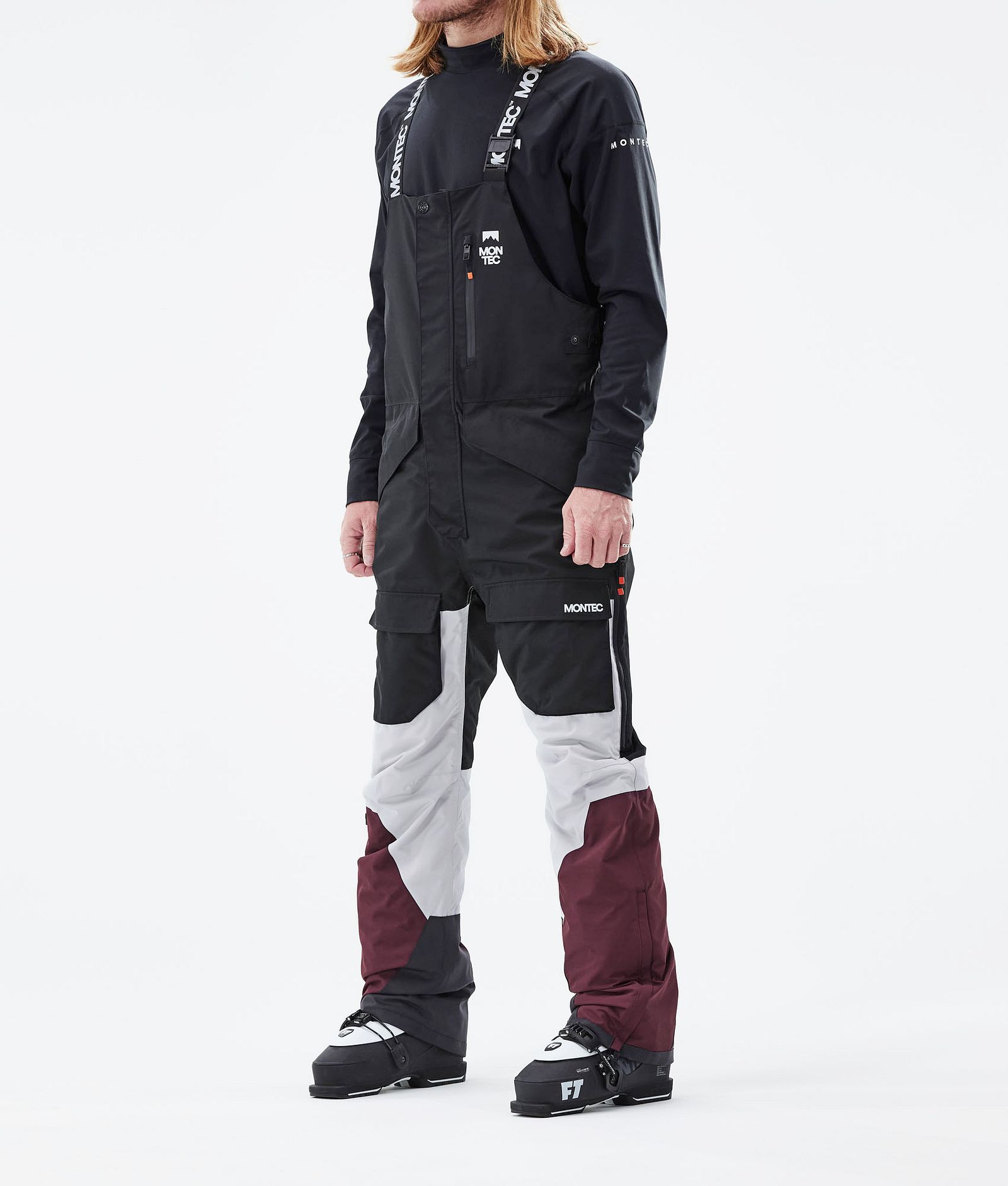 Fawk 2021 Skibroek Heren Black/Light Grey/Burgundy, Afbeelding 1 van 6