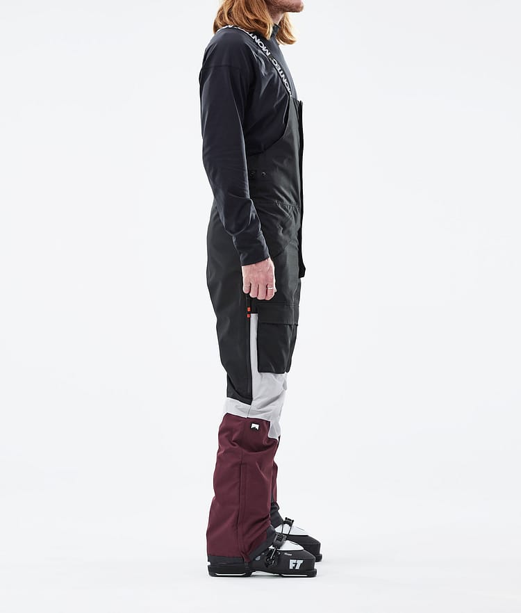 Fawk 2021 Skibroek Heren Black/Light Grey/Burgundy, Afbeelding 2 van 6