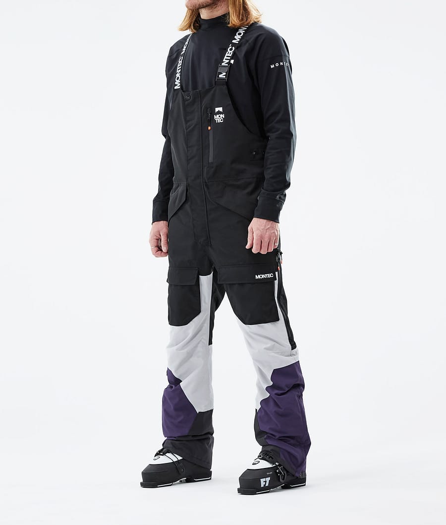 Fawk Ski Pants Men Black/Light Grey/Purple