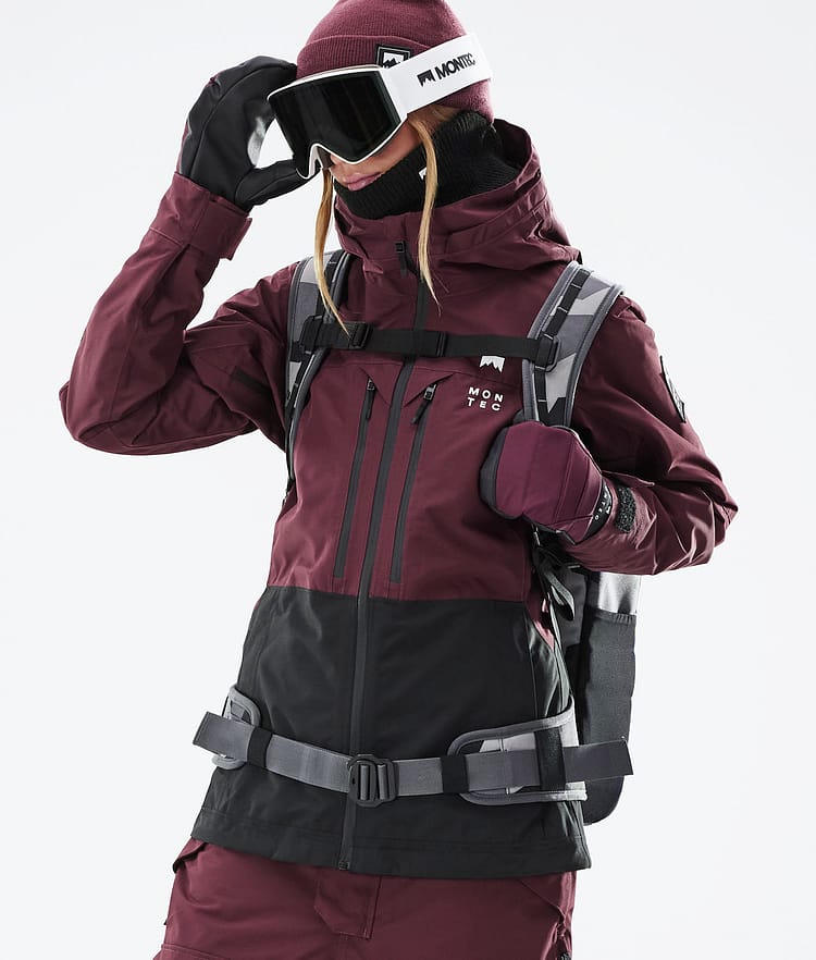 Moss W 2021 Bunda na Snowboard Dámské Burgundy/Black, Obrázek 3 z 12
