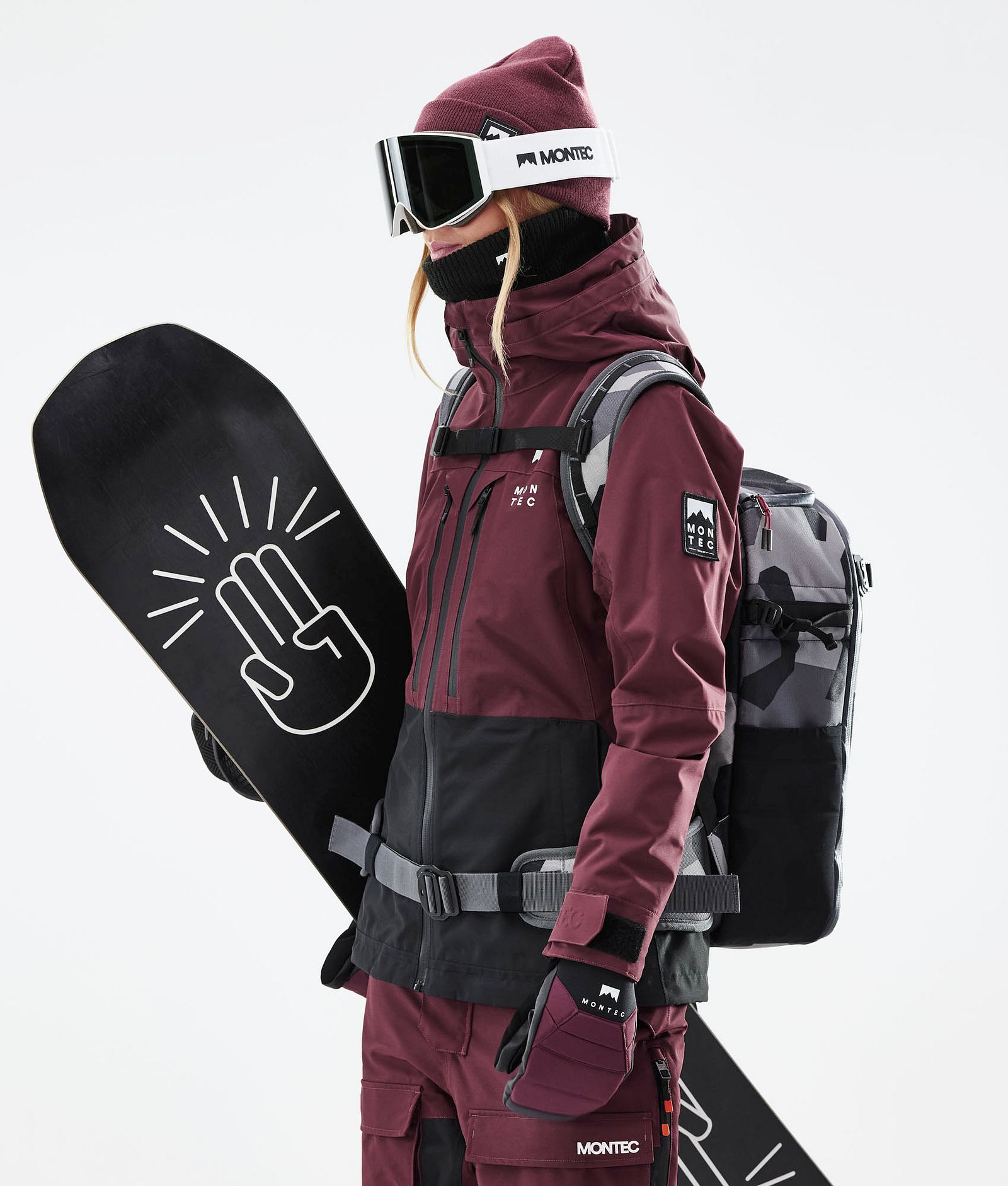 Moss W 2021 Bunda na Snowboard Dámské Burgundy/Black, Obrázek 4 z 12