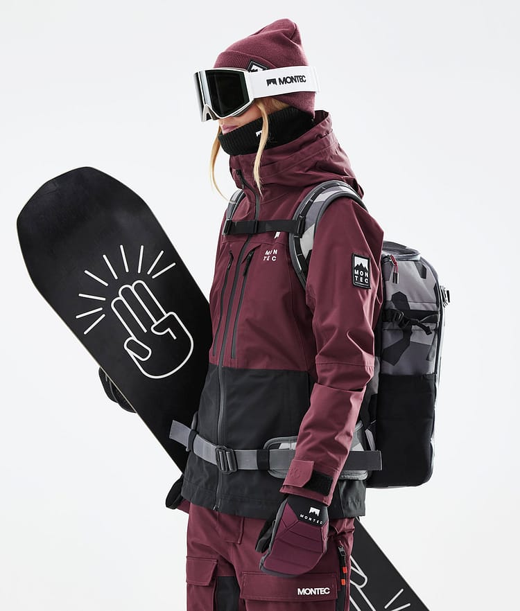 Moss W 2021 Bunda na Snowboard Dámské Burgundy/Black, Obrázek 4 z 12