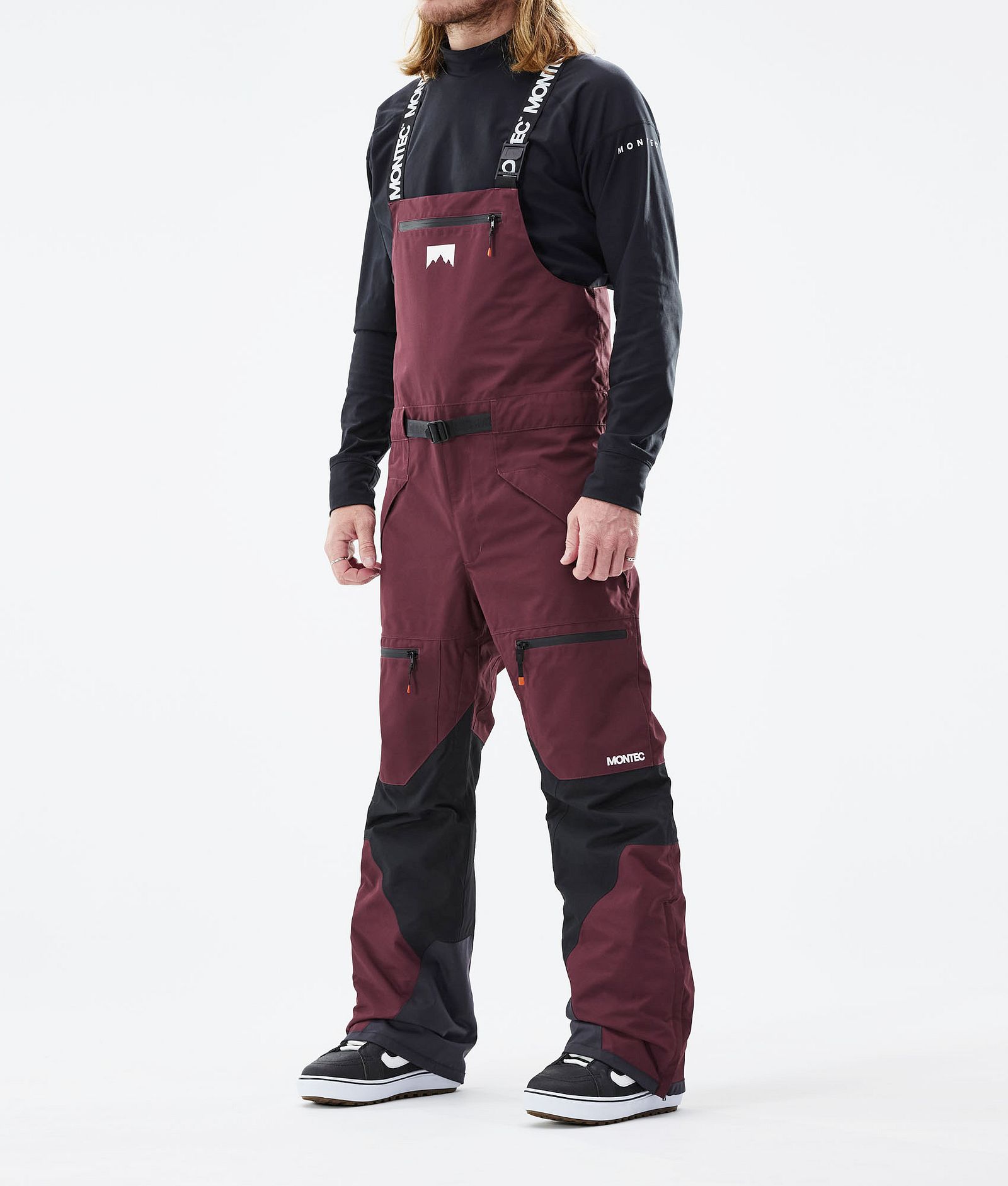 Moss 2021 Spodnie Snowboardowe Mężczyźni Burgundy/Black, Zdjęcie 1 z 6