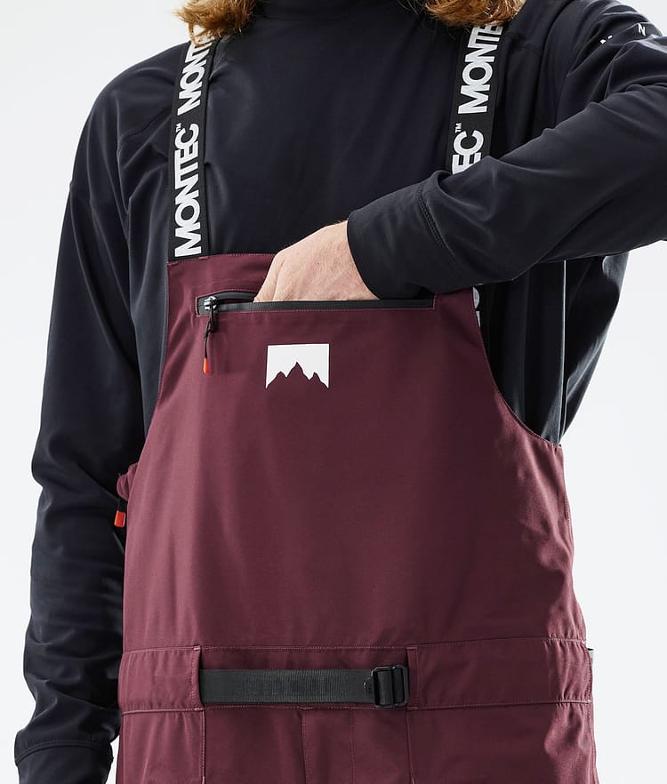 Moss 2021 Spodnie Snowboardowe Mężczyźni Burgundy/Black, Zdjęcie 5 z 6