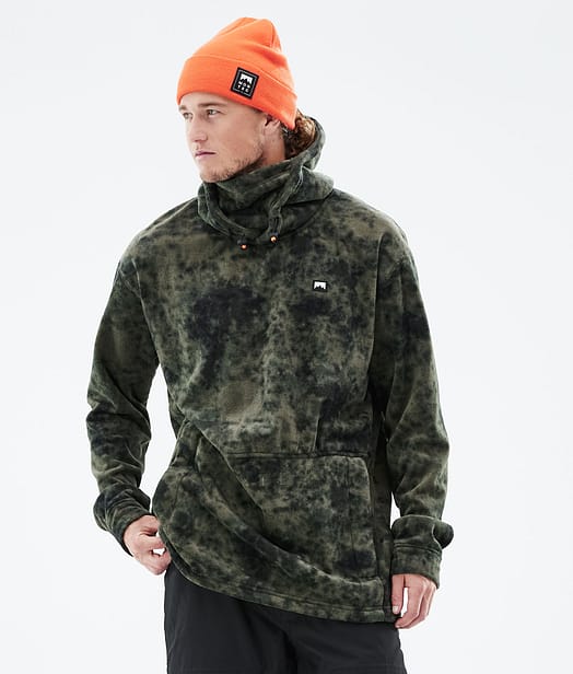 Delta 2021 Fleece Hoodie Men Olive Green Tiedye