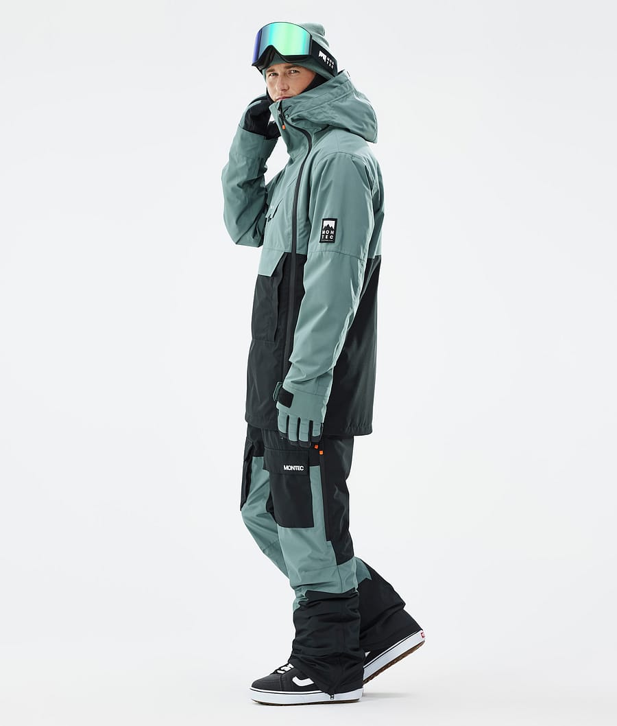 Doom Snowboard Jacket Men Atlantic/Black Renewed