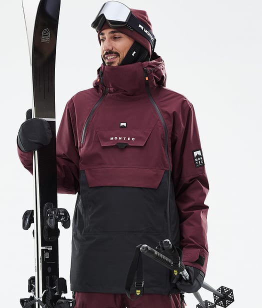 Doom Veste de Ski Homme Burgundy/Black