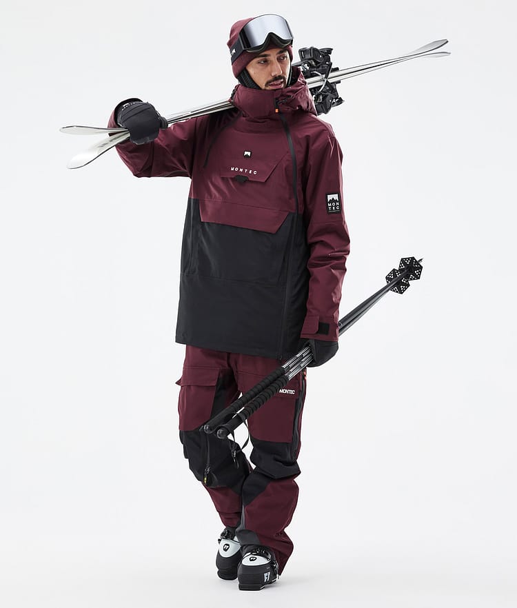 Doom Veste de Ski Homme Burgundy/Black