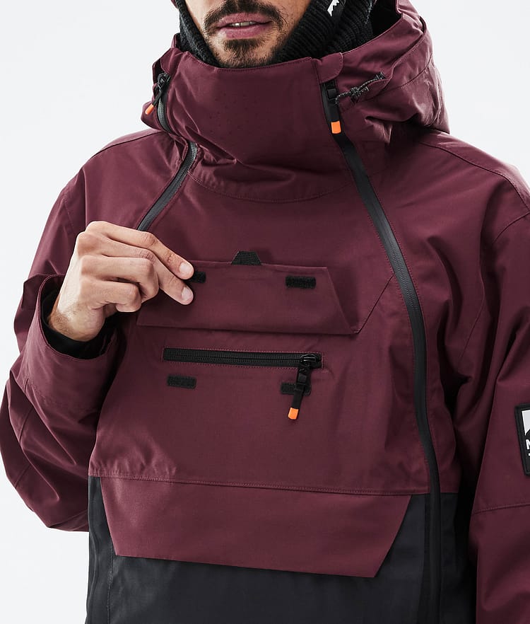 Doom Ski Jacket Men Burgundy/Black, Image 10 of 11