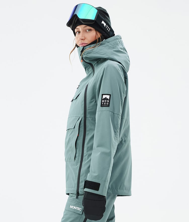 Dope Puffer W Chaqueta Esquí Mujer Faded Green - Verde