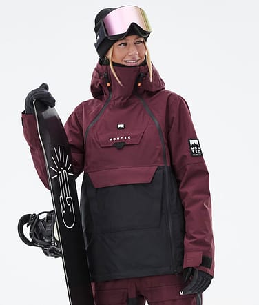 Doom W Snowboard jas Dames Burgundy/Black