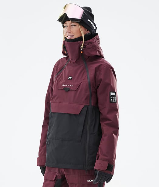 Doom W Veste de Ski Femme Burgundy/Black