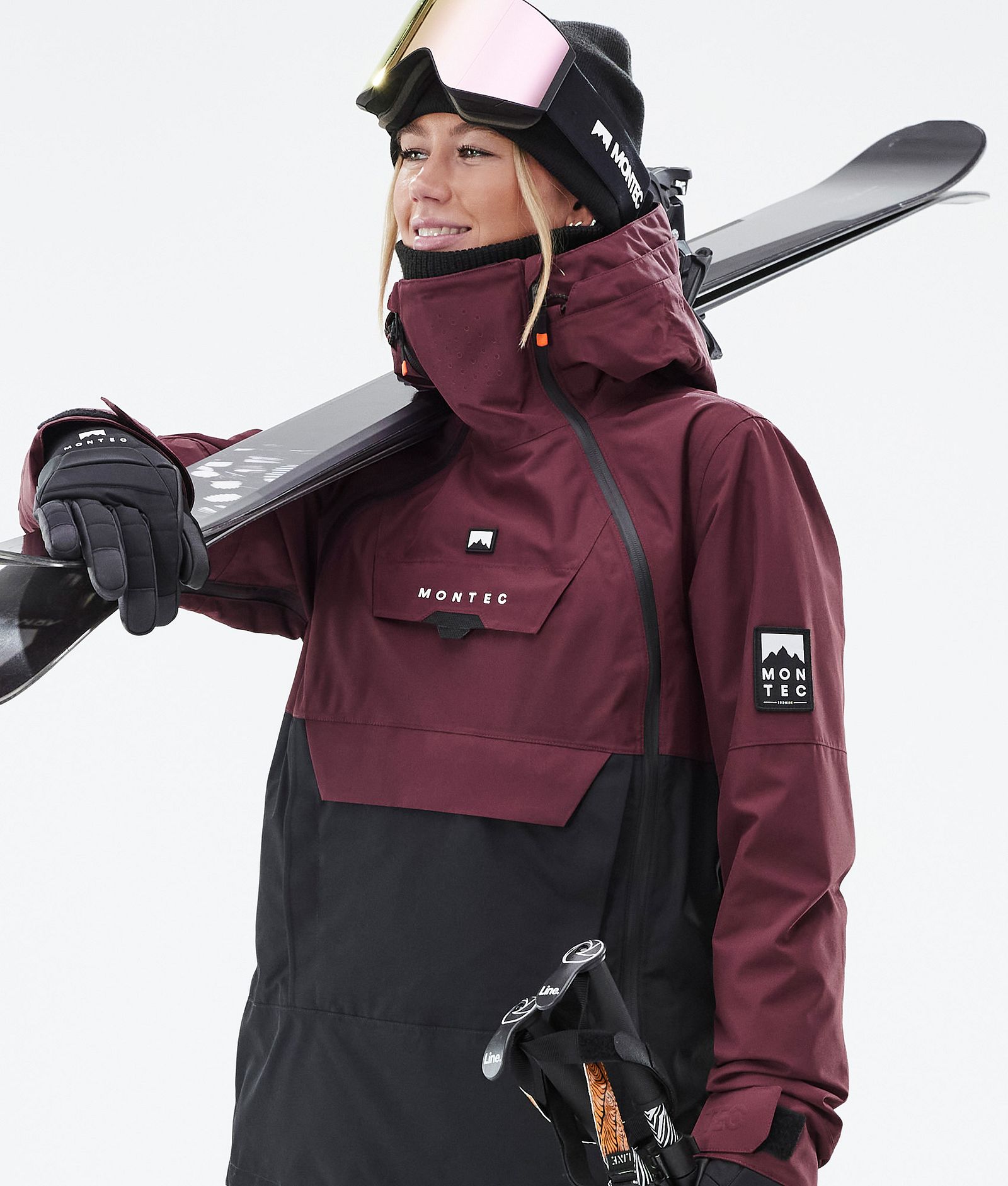 Doom W Ski Jacket Women Burgundy/Black