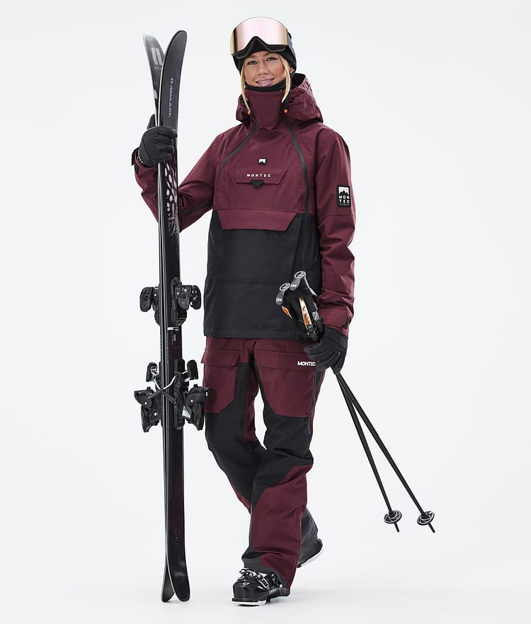 Doom W Manteau Ski Femme Burgundy/Black