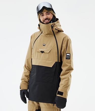 Doom Snowboard Jacket Men Gold/Black Renewed