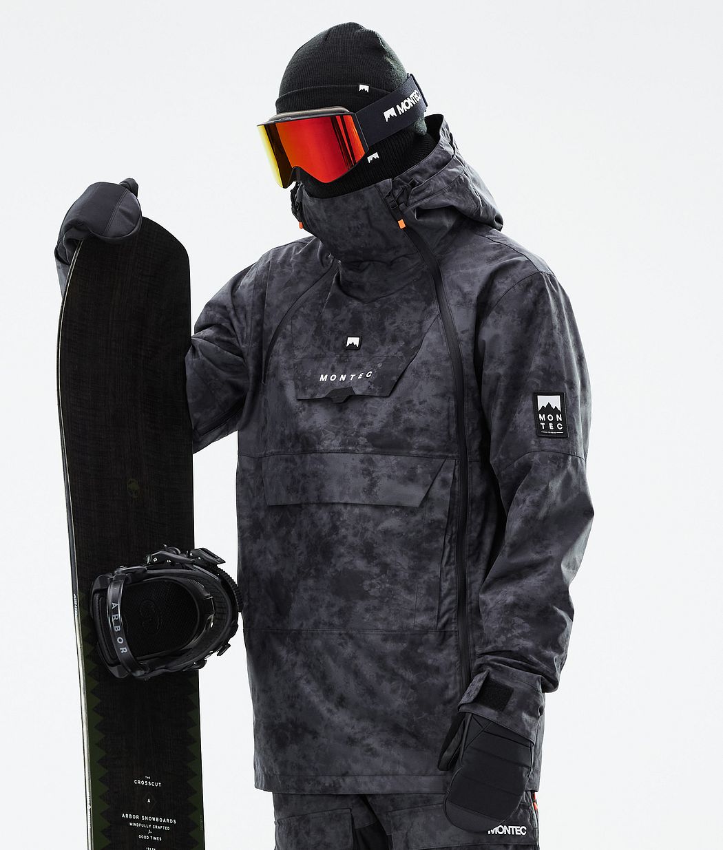 Doom Snowboard Jacket Men Black Tiedye