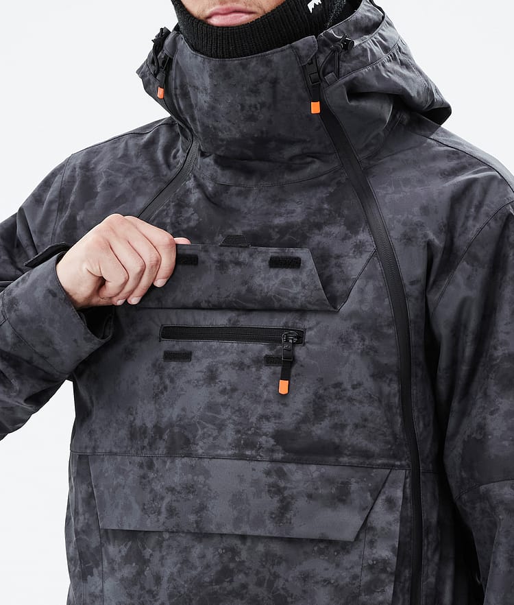 Doom Snowboard Jacket Men Black Tiedye