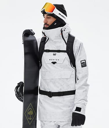 Doom Snowboardjacke Herren White Tiedye