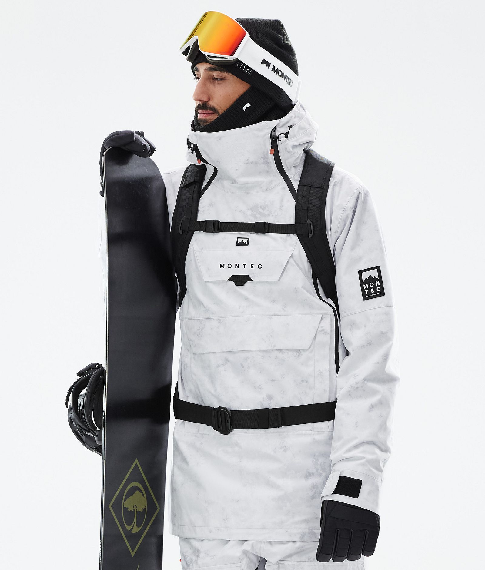 Doom Snowboard Jacket Men White Tiedye Renewed, Image 1 of 11