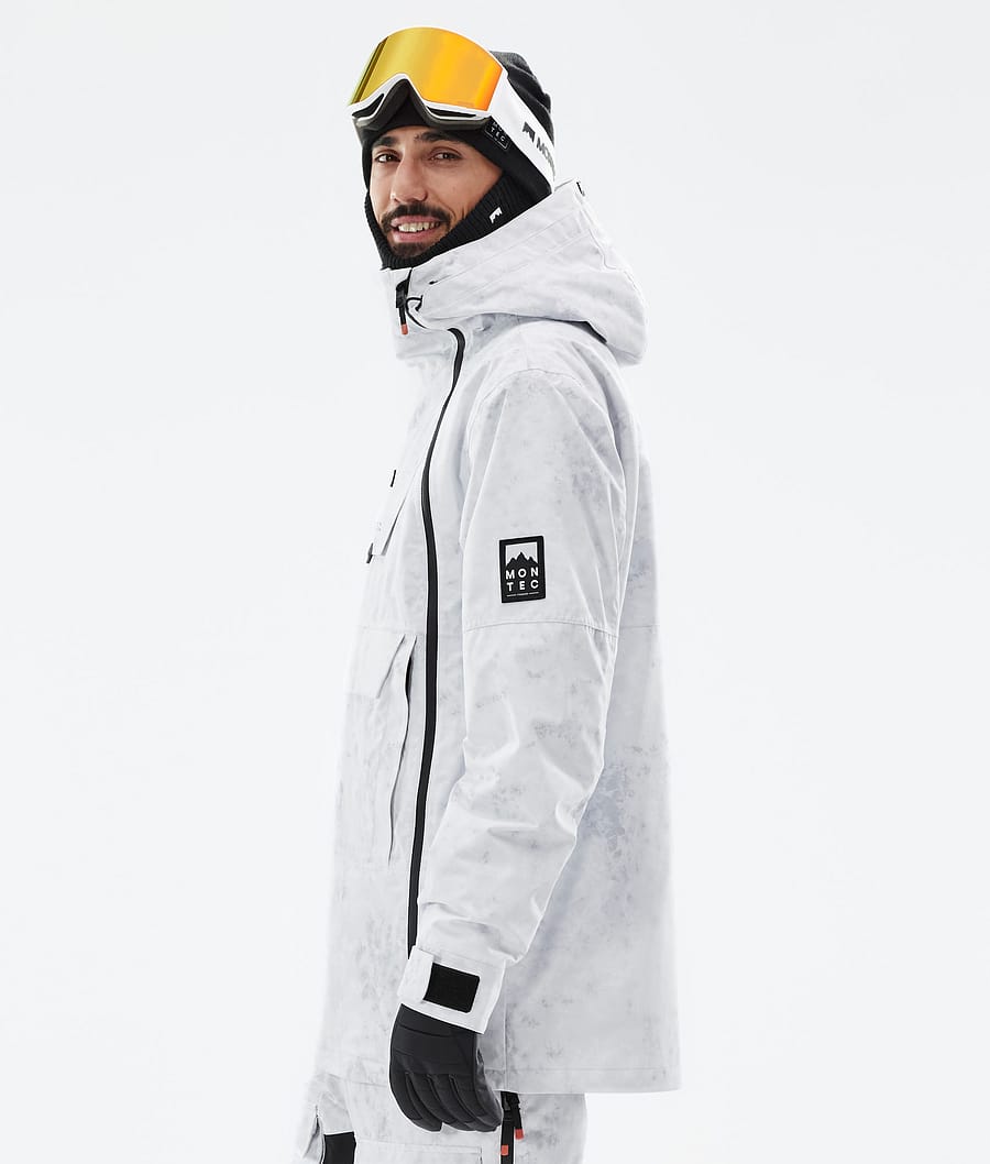 Doom Snowboard Jacket Men White Tiedye Renewed